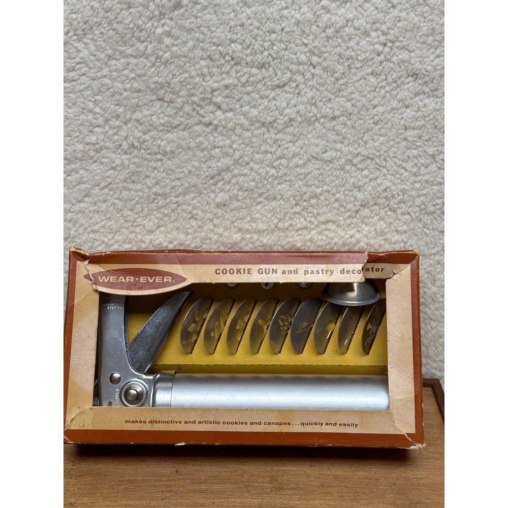 Wear-Ever Cookie Gun and Pastry Decorator Silver Aluminum Vintage Trigger-Quick - Picture 5 of 10